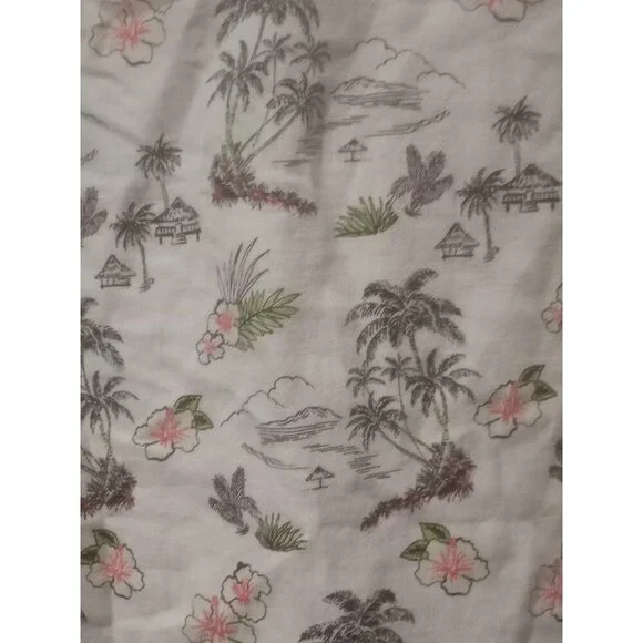 Tommy Bahama Mens Medium M Linen Cotton Short Sleeve Button Up Hawaiian Shirt - Picture 8 of 13